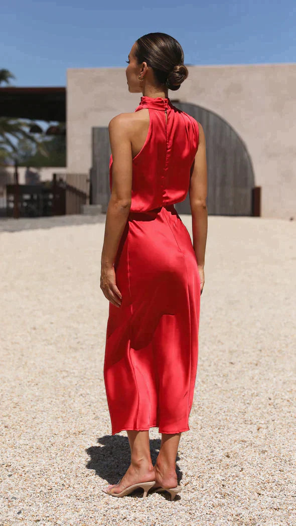 Lanna - Shiny Maxi Dress | Elegant Evening Dress | Chic