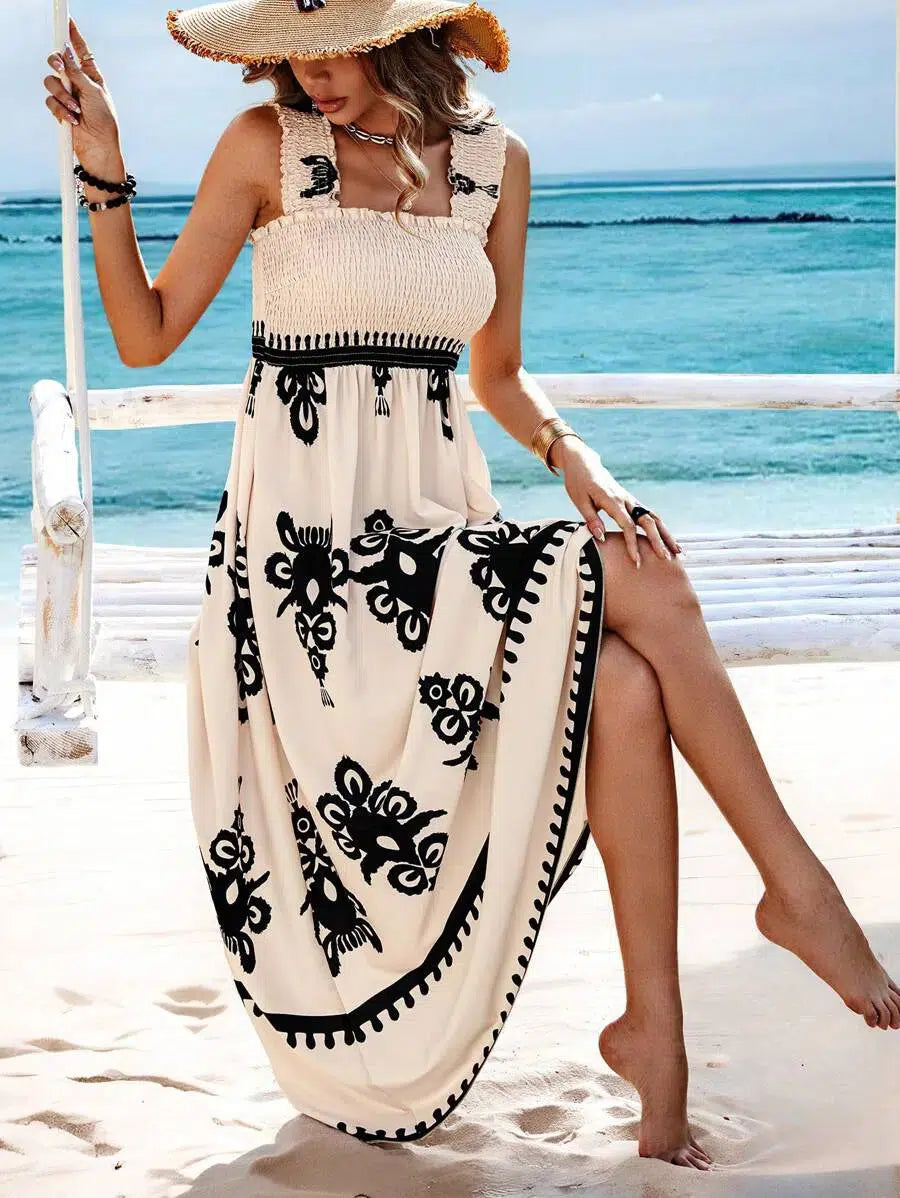 Zara - Apricot Colored Sleeveless Maxi Dress