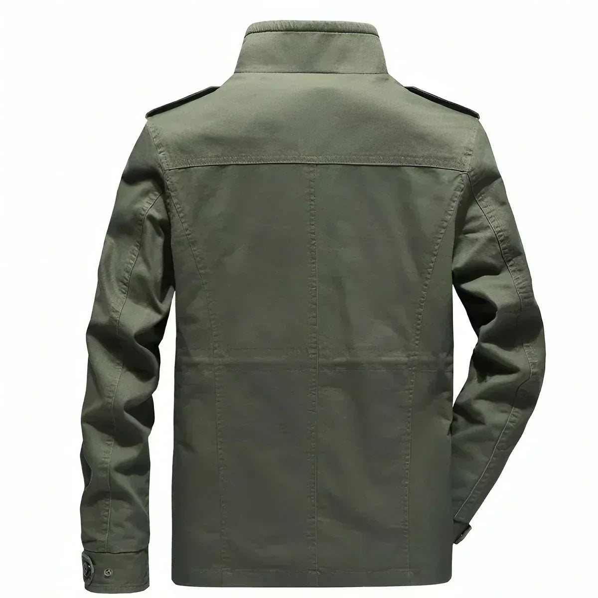 Ken - Men's Jacket with Stand-Up Collar in Military Style