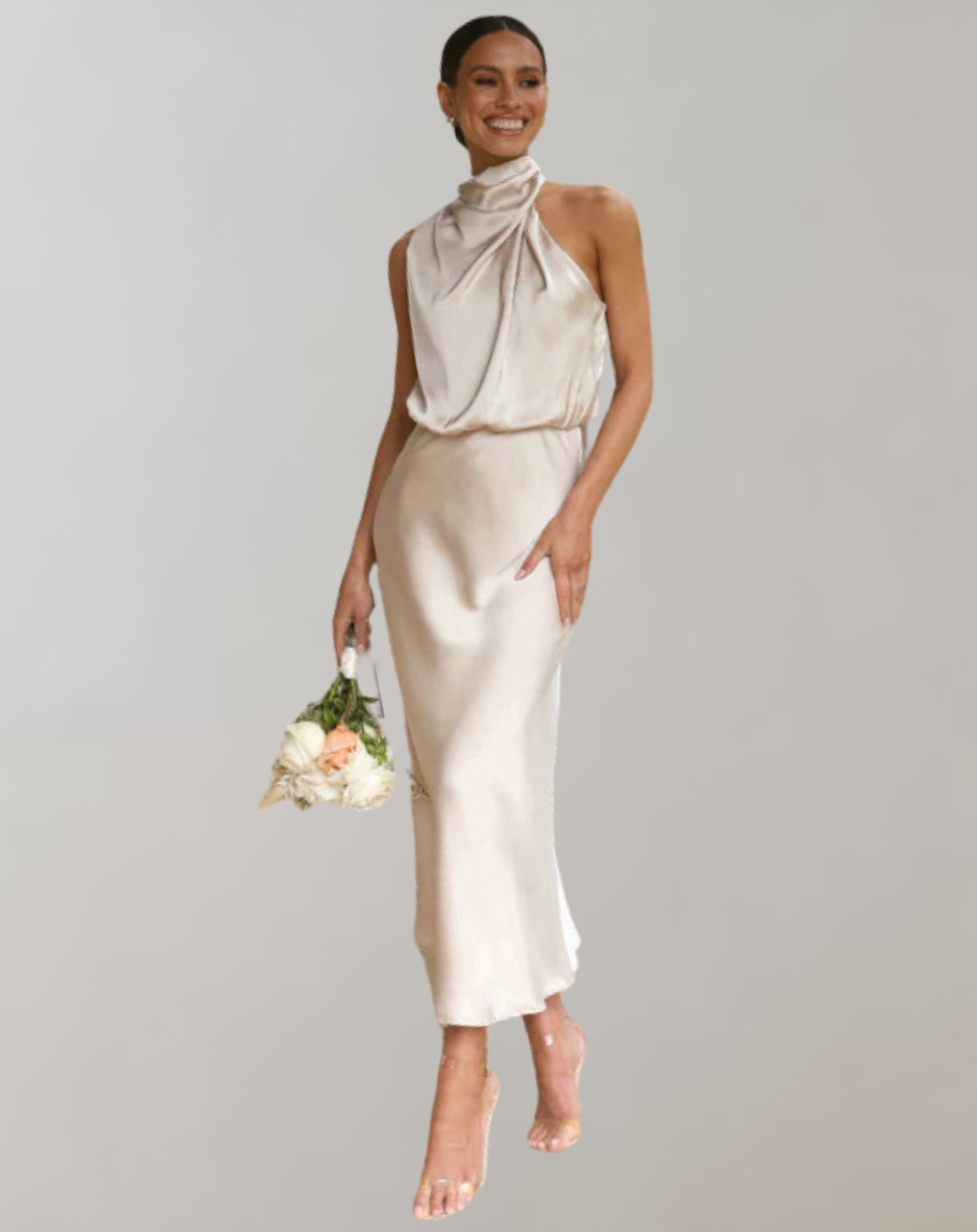 Lanna - Shiny Maxi Dress | Elegant Evening Dress | Chic