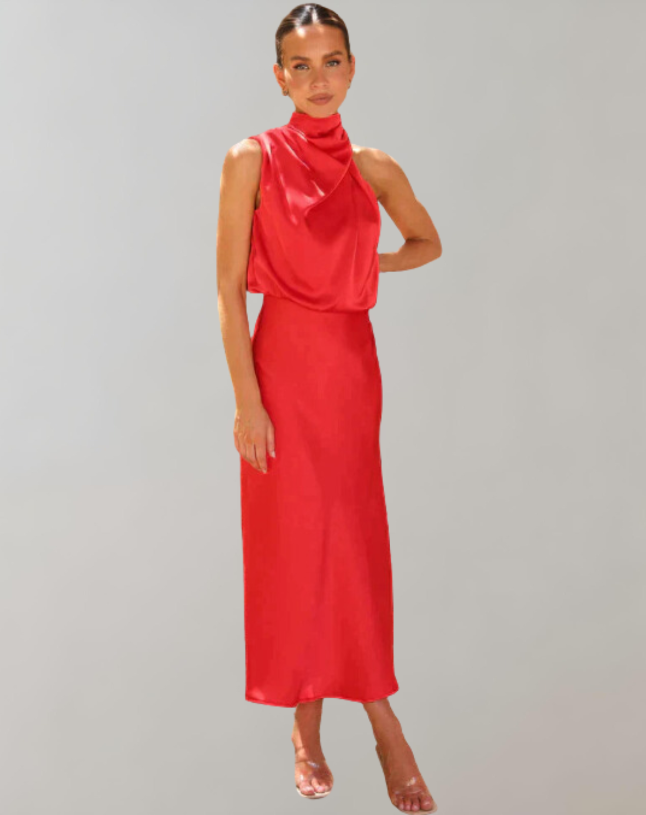 Lanna - Shiny Maxi Dress | Elegant Evening Dress | Chic