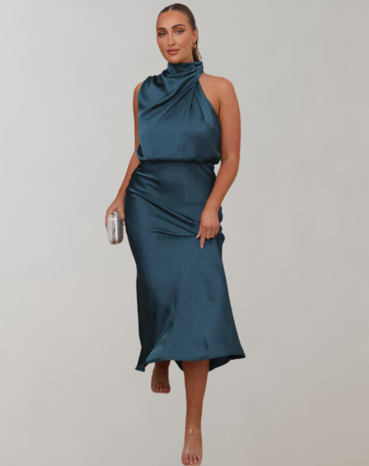 Lanna - Shiny Maxi Dress | Elegant Evening Dress | Chic