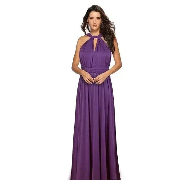 Emily - Women's Floor-Length Skirt & Bridesmaid Dress with Various Wearing Options