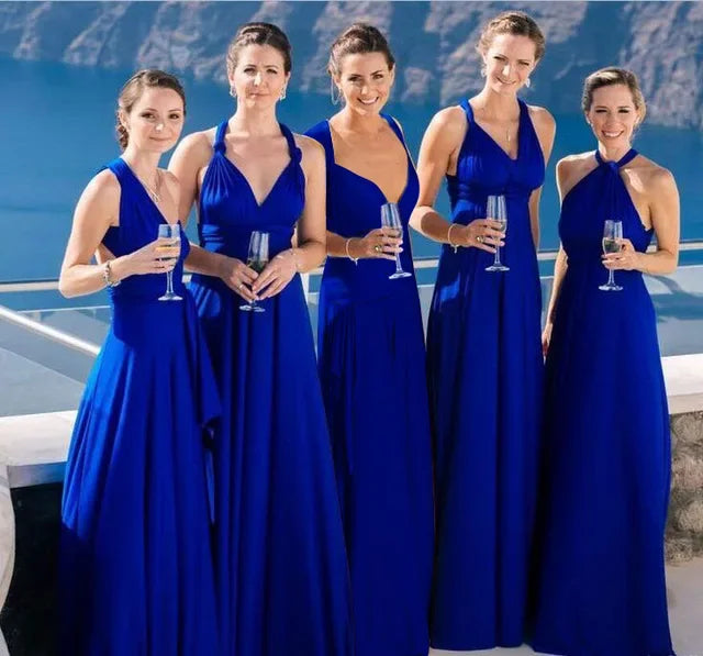 Emily - Women's Floor-Length Skirt & Bridesmaid Dress with Various Wearing Options