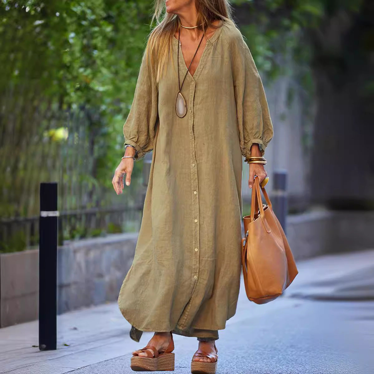 MIRANDA - COMFORTABLE COTTON DRESS