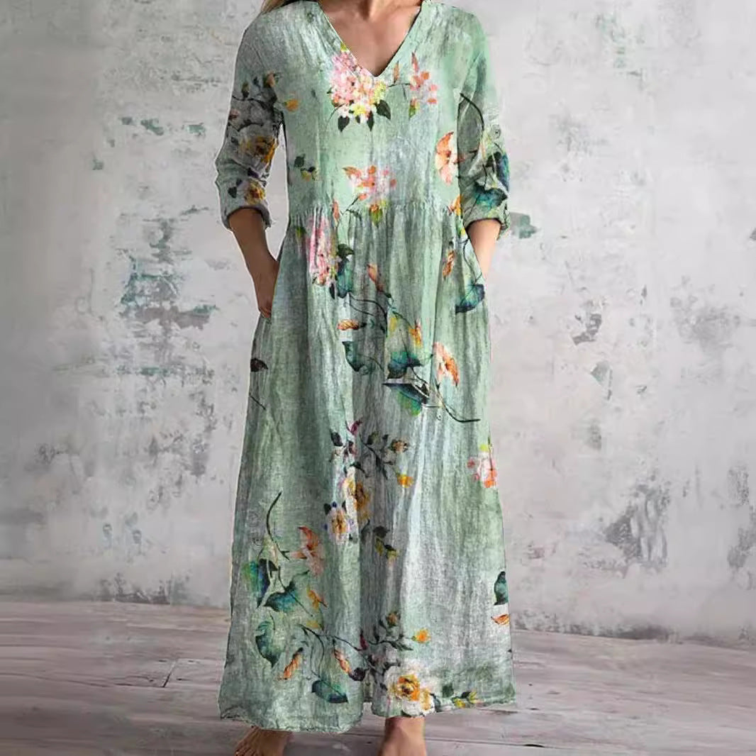 Aisling™ - Elegant Summer Dress Made from High-Quality Floral Fabric