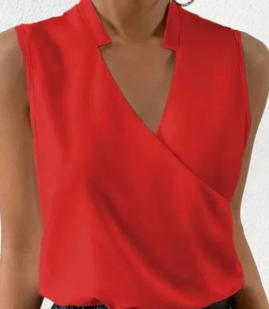 Sarah | Elegant Sleeveless Solid Top