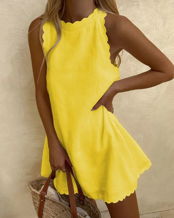 Nathalie | Sleeveless Ruffle Dress