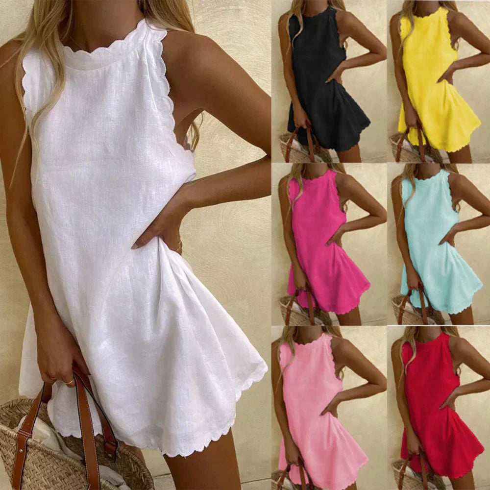 Nathalie | Sleeveless Ruffle Dress