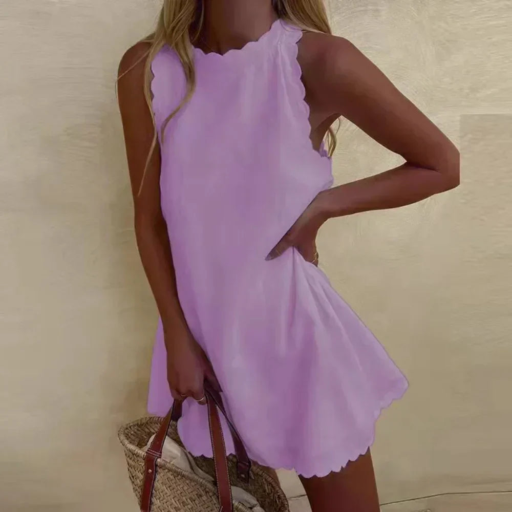 Nathalie | Sleeveless Ruffle Dress