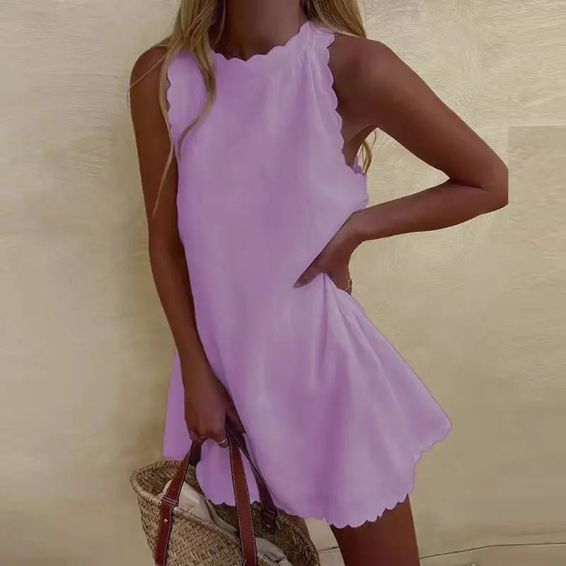 Nathalie | Sleeveless Ruffle Dress