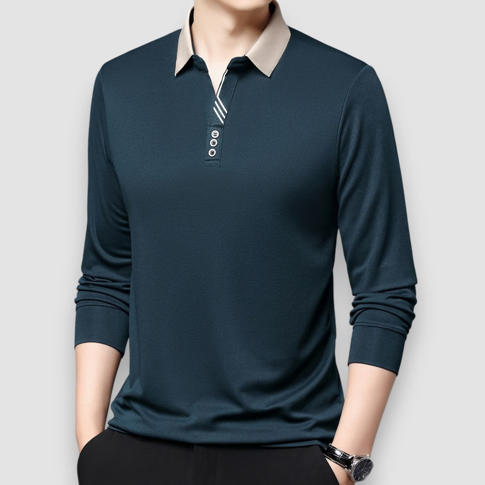 Enzo | Long-Sleeve Business Polo Shirt
