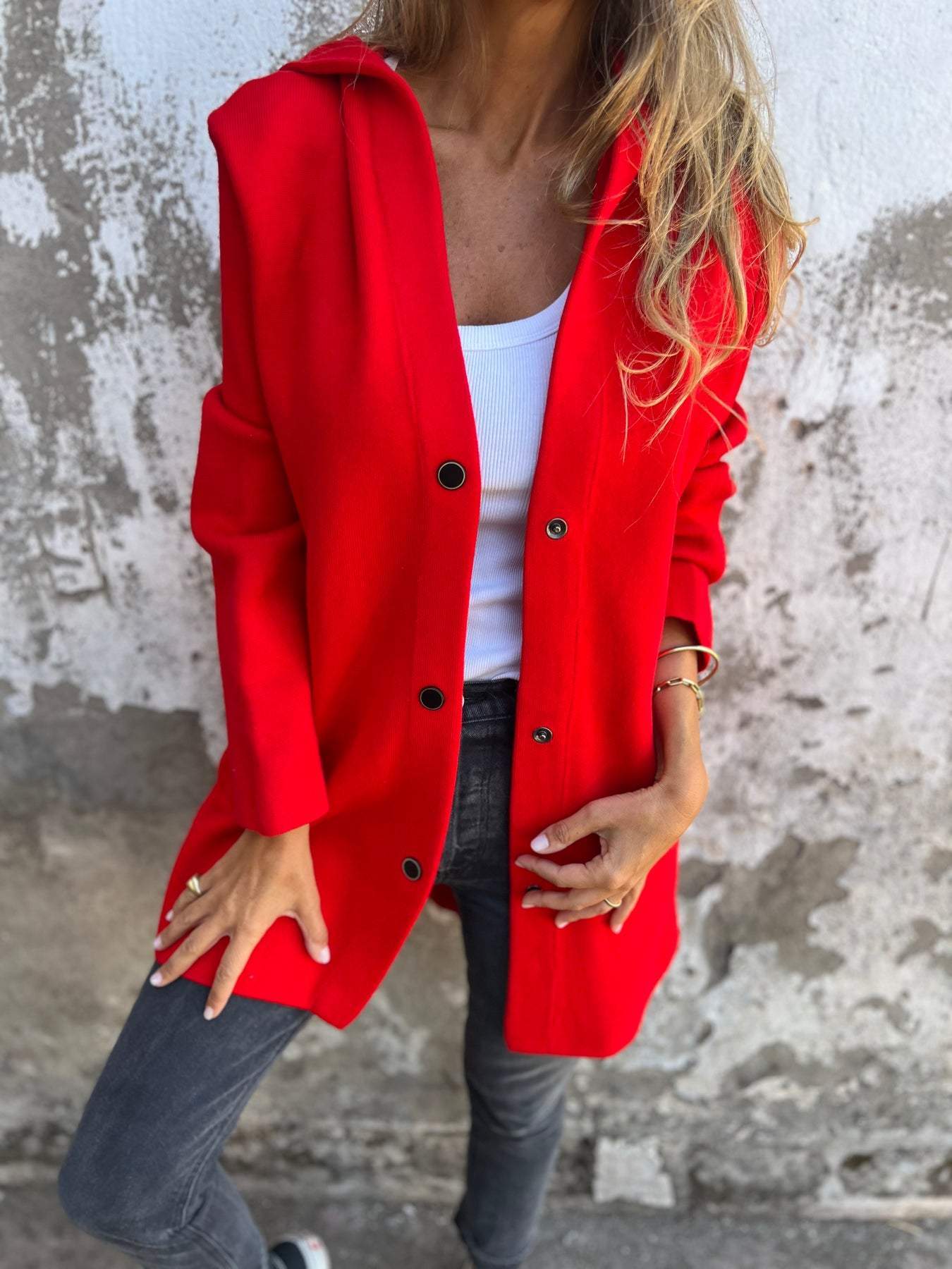 Lisabeth | Casual Single-Breasted Blazer with Hood