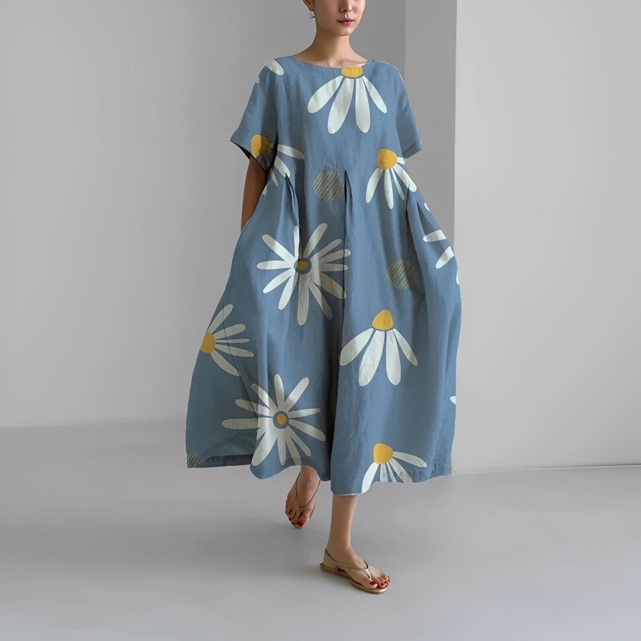 Claire™ – Bohemian Dress with Floral Print