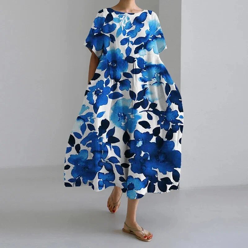 Claire™ – Bohemian Dress with Floral Print