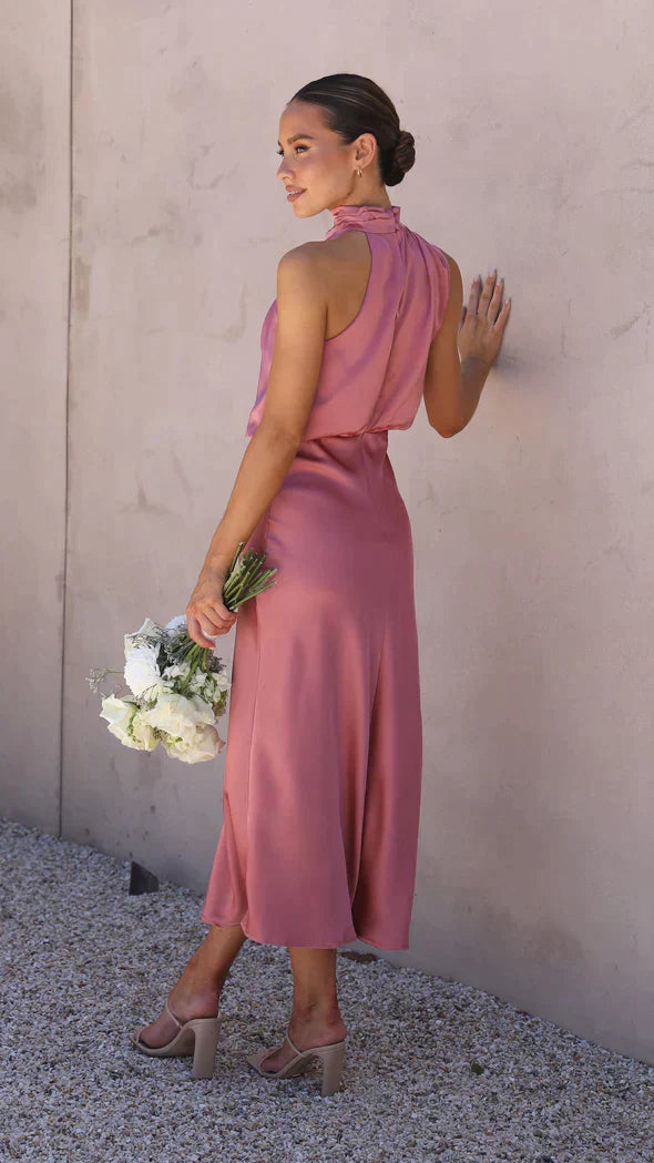 Lanna - Shiny Maxi Dress | Elegant Evening Dress | Chic