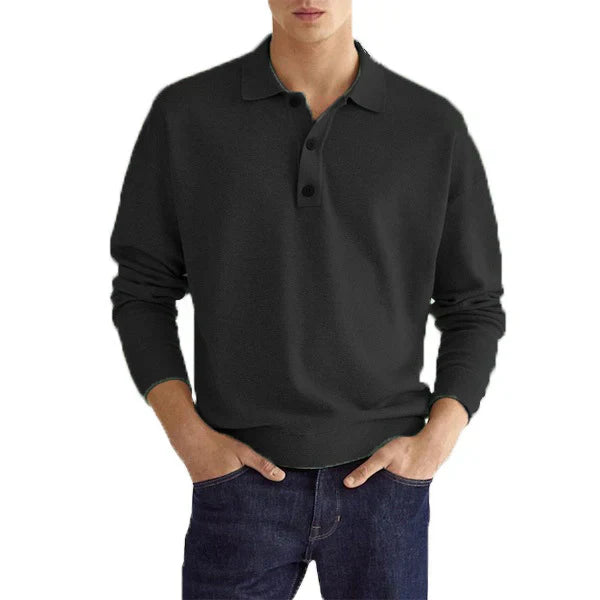 Elegance Edge Polo | Men's Long Sleeve Polo