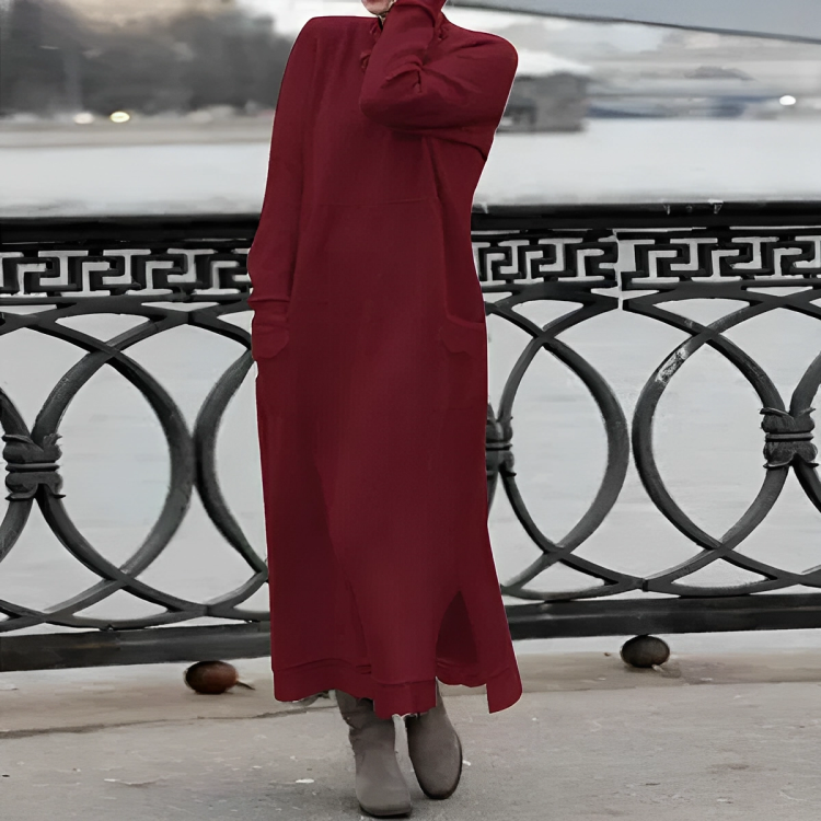Greta/ Comfortable Belly-Covering Dress