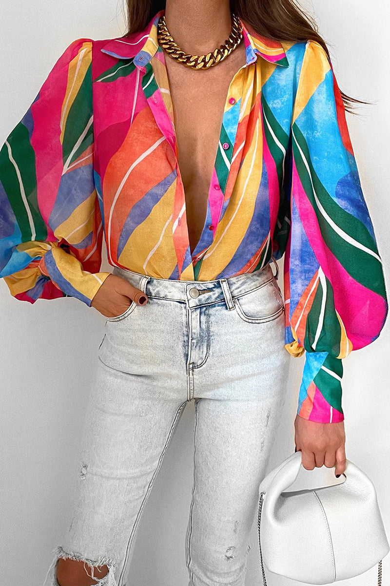 Jane | Floral Blouse with Puff Sleeves for Women