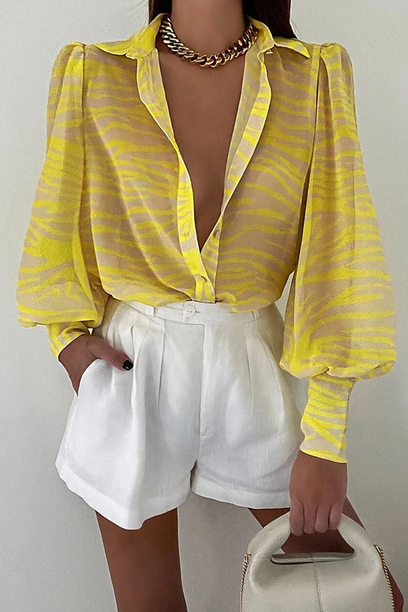 Jane | Floral Blouse with Puff Sleeves for Women