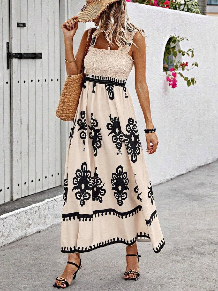 Zara - Apricot Colored Sleeveless Maxi Dress