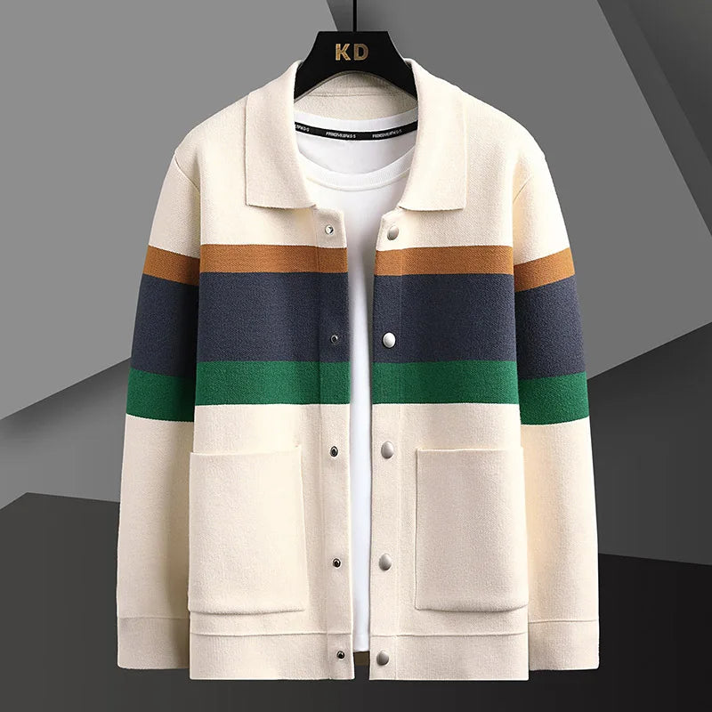 Striped Varsity Cardigan