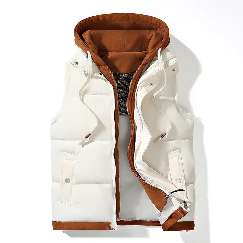 Soft Shell Hooded Puffer Vest