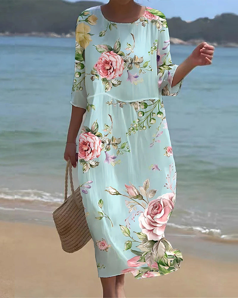 Ruth - Dress with Floral Pattern