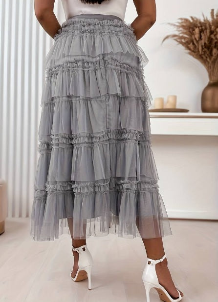 Desiree - Midi Skirt with Layers of Tulle