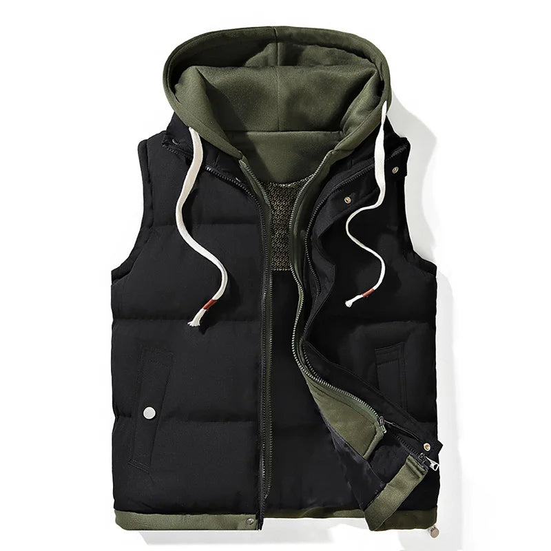 Soft Shell Hooded Puffer Vest