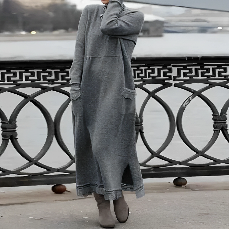 Greta/ Comfortable Belly-Covering Dress