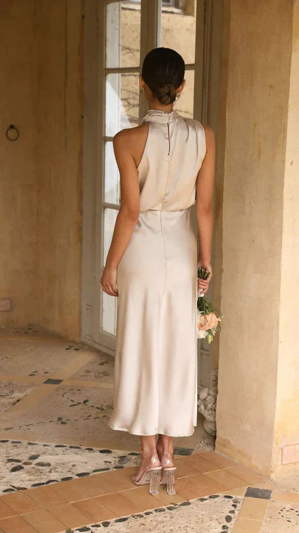 Lanna - Shiny Maxi Dress | Elegant Evening Dress | Chic