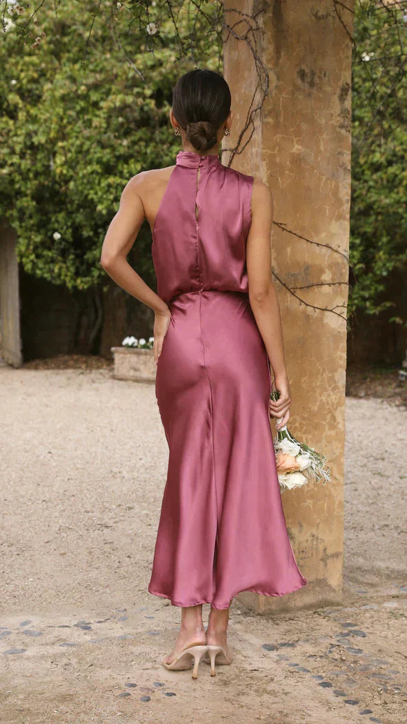 Lanna - Shiny Maxi Dress | Elegant Evening Dress | Chic
