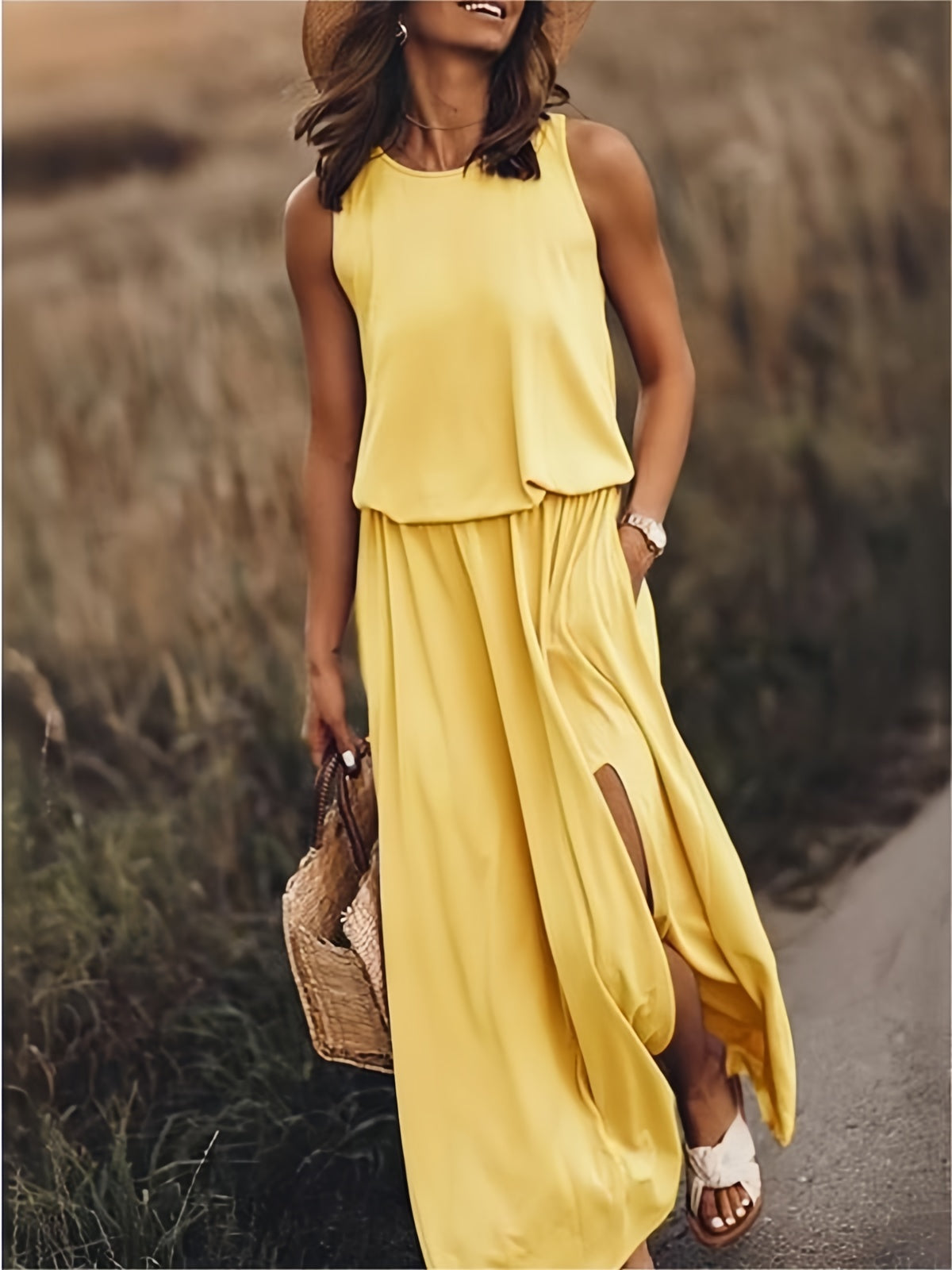 Isla - Simple Boho Maxi Dress Made of Modal in Various Colors