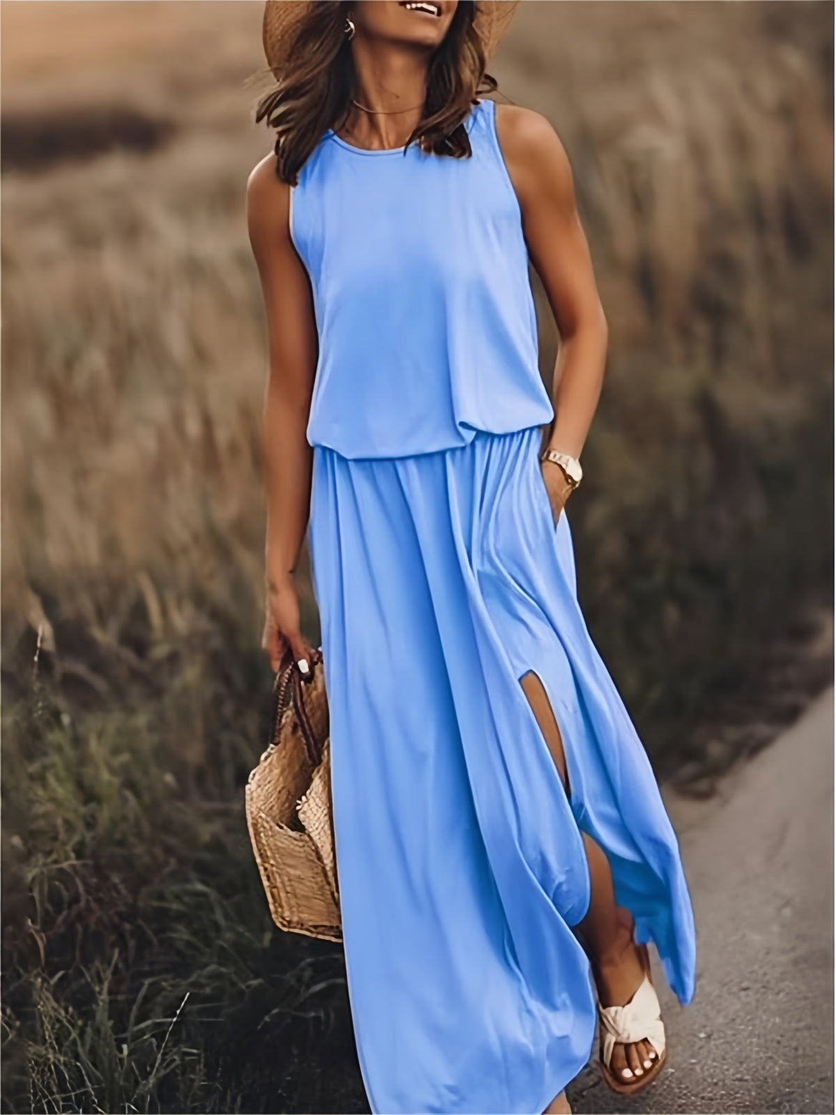 Isla - Simple Boho Maxi Dress Made of Modal in Various Colors