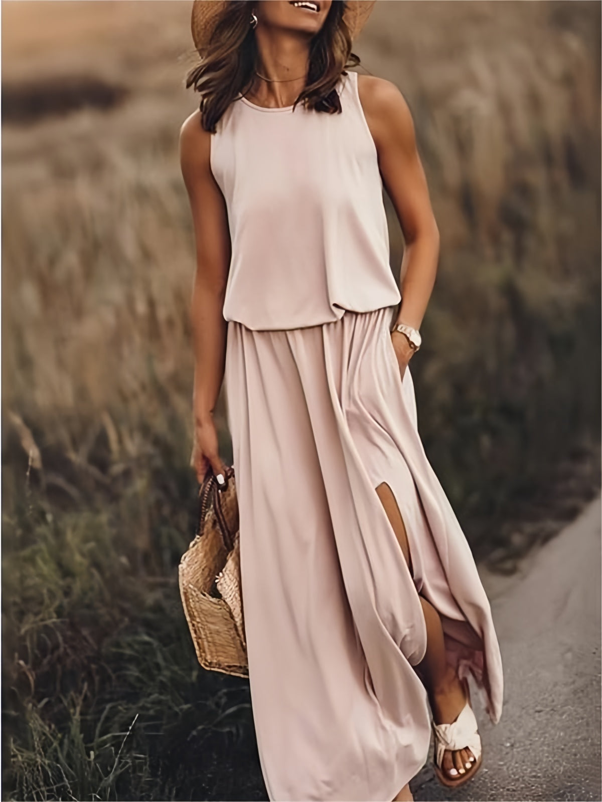 Isla - Simple Boho Maxi Dress Made of Modal in Various Colors