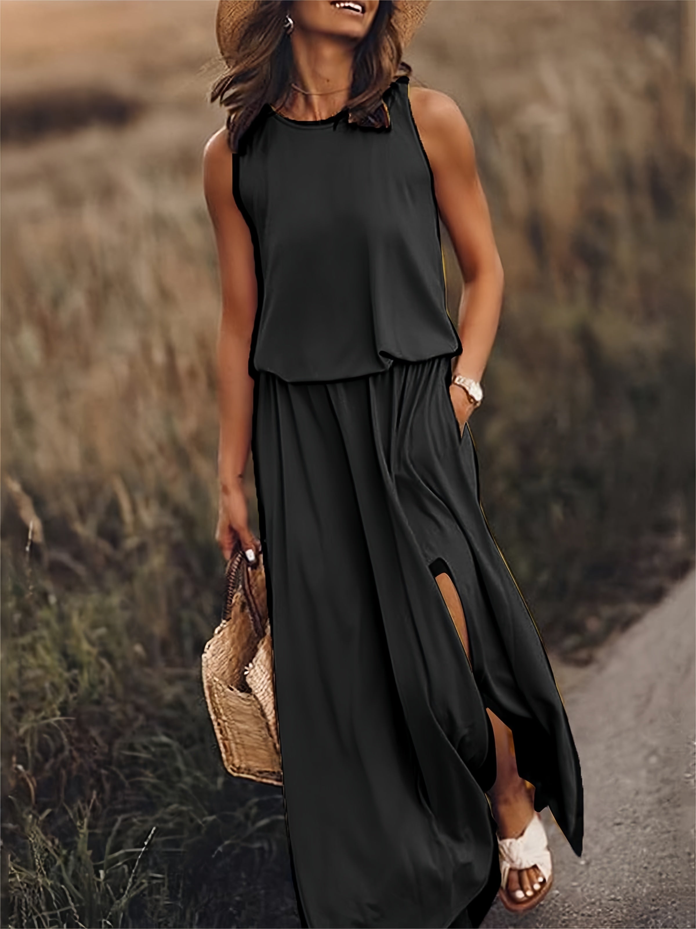 Isla - Simple Boho Maxi Dress Made of Modal in Various Colors