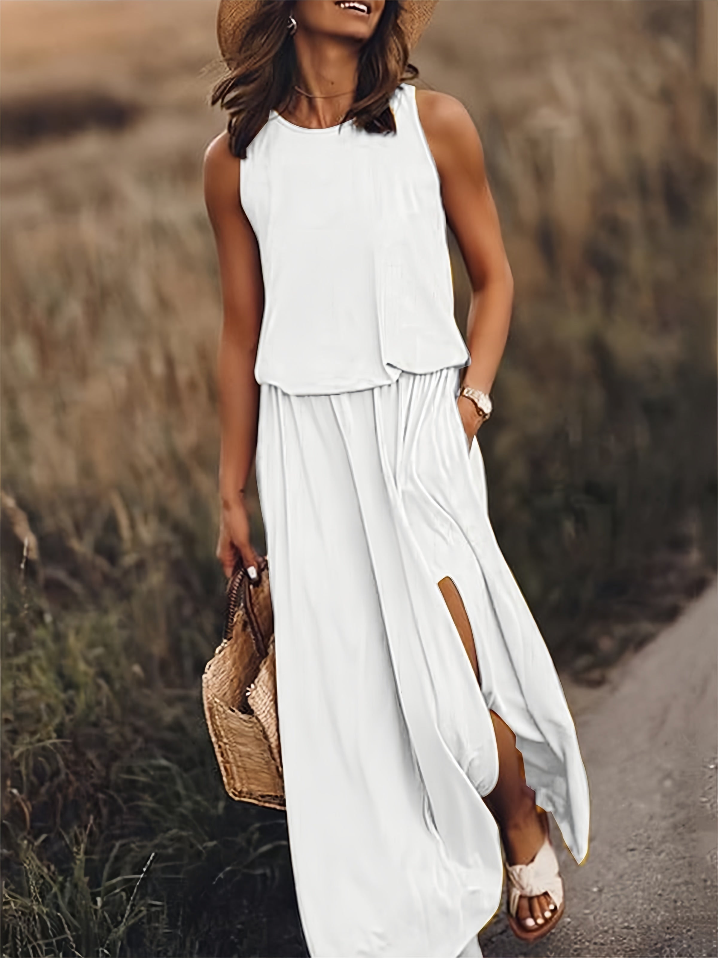 Isla - Simple Boho Maxi Dress Made of Modal in Various Colors