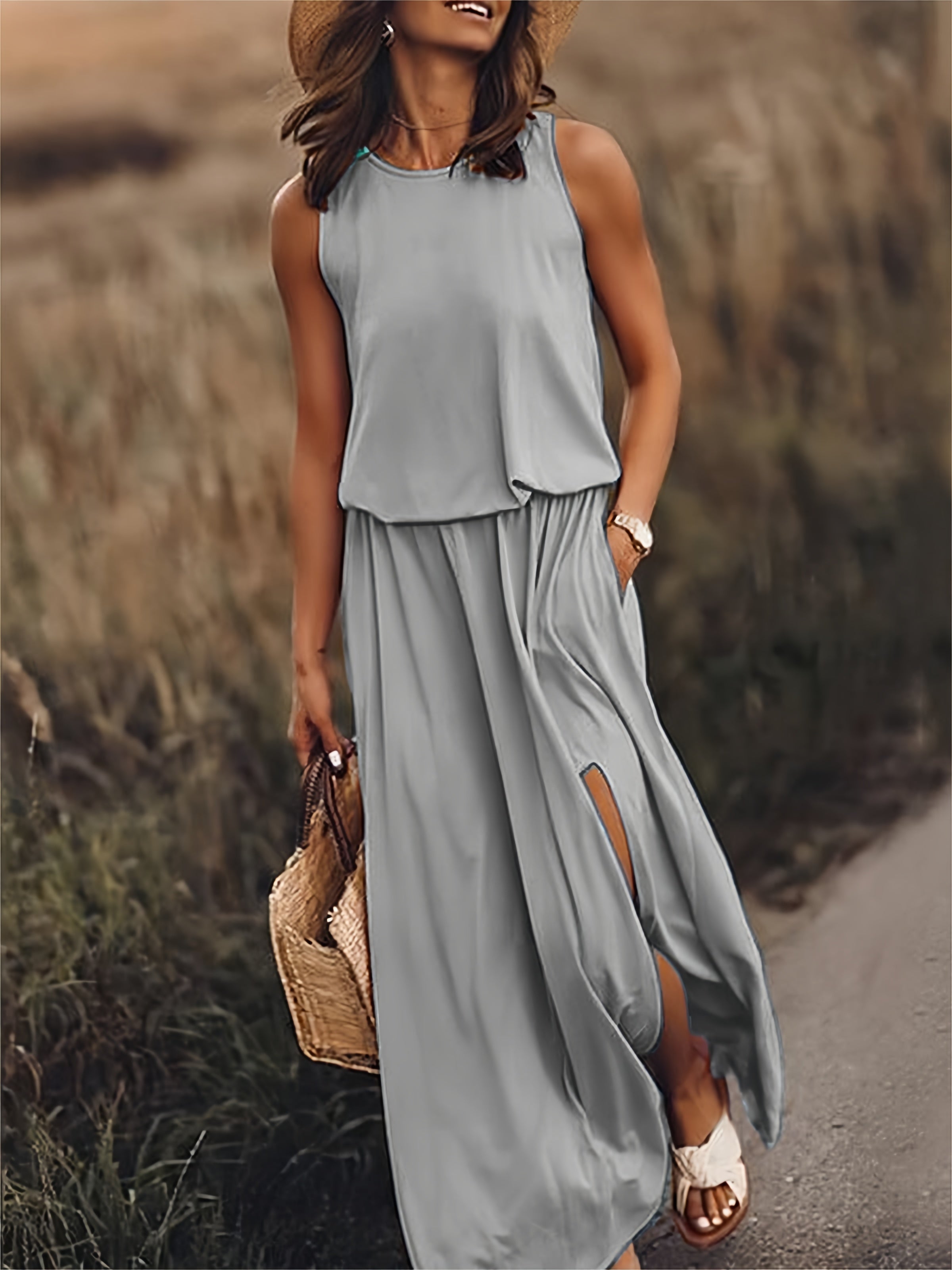 Isla - Simple Boho Maxi Dress Made of Modal in Various Colors