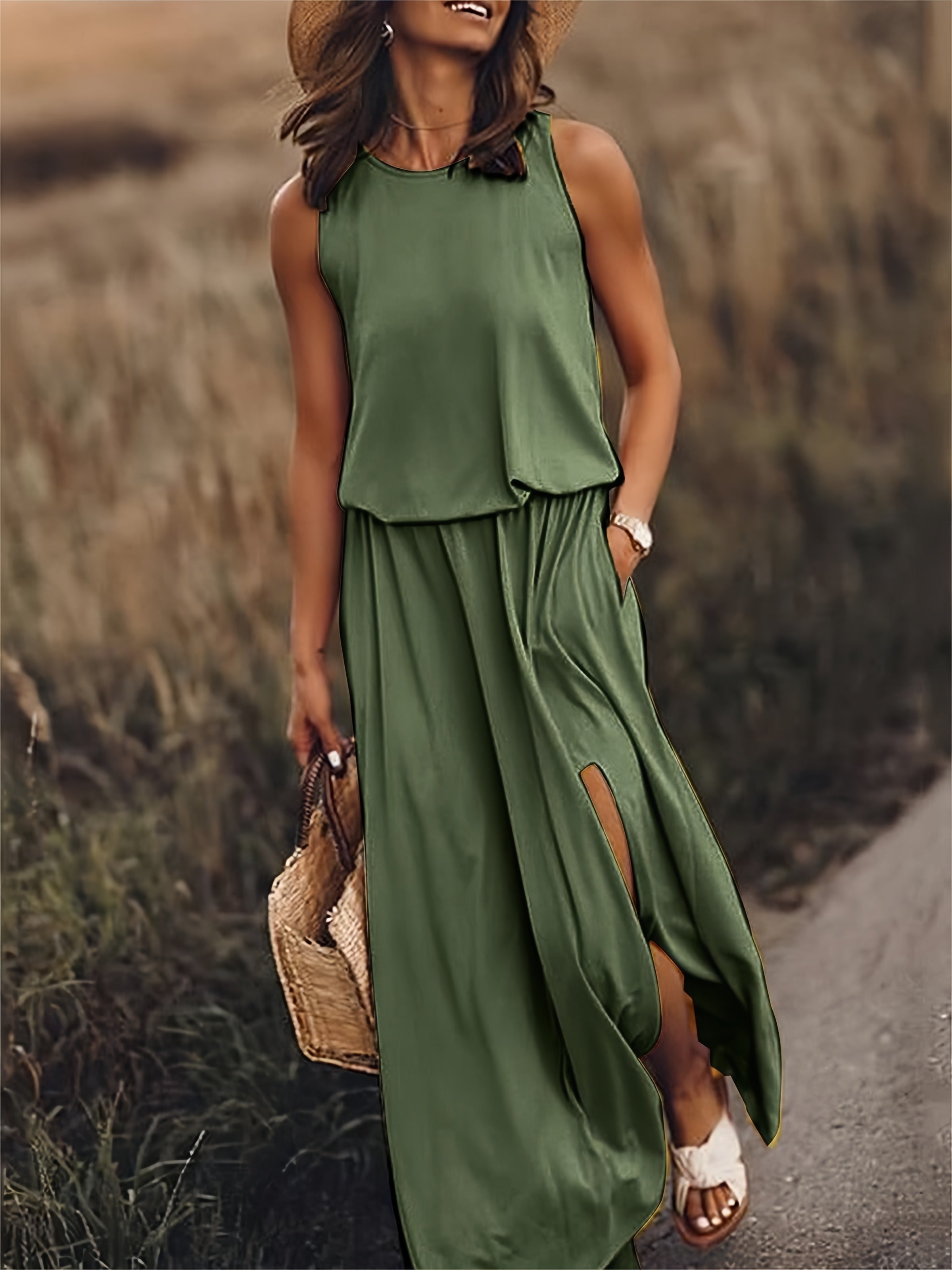 Isla - Simple Boho Maxi Dress Made of Modal in Various Colors