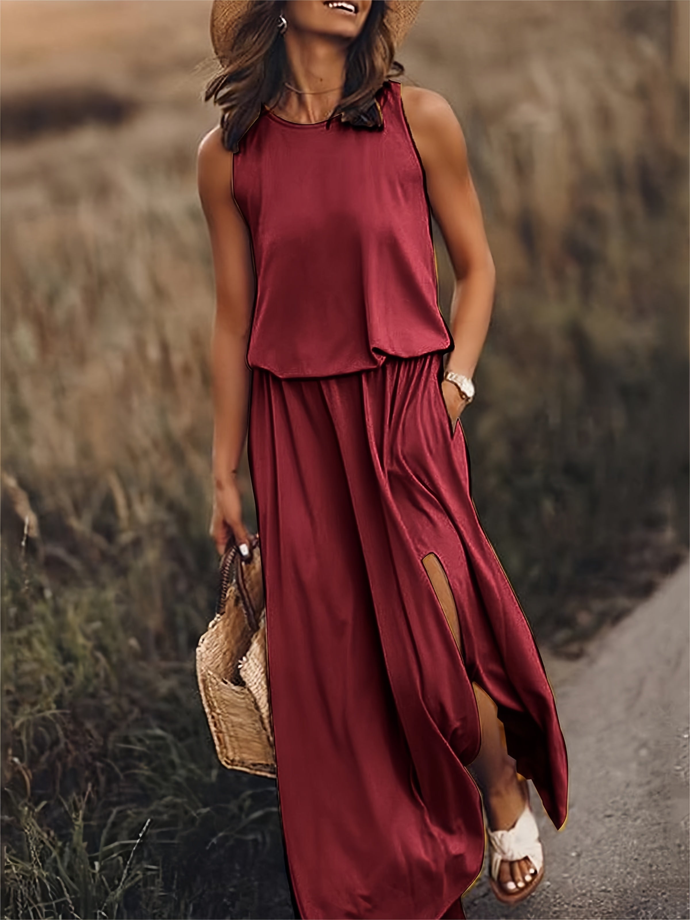 Isla - Simple Boho Maxi Dress Made of Modal in Various Colors