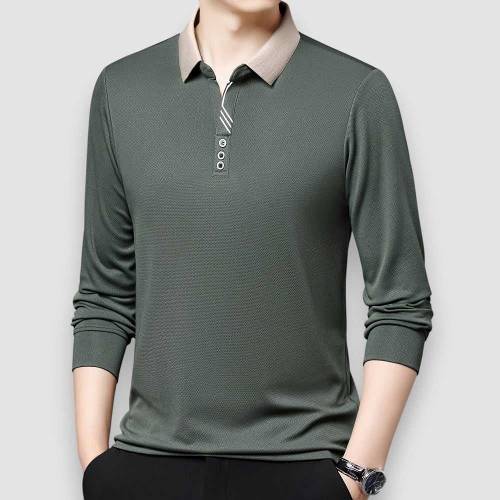 Enzo | Long-Sleeve Business Polo Shirt