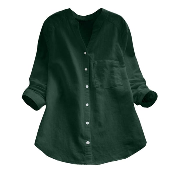 Greta | Stylish Long Sleeve Linen Blouse