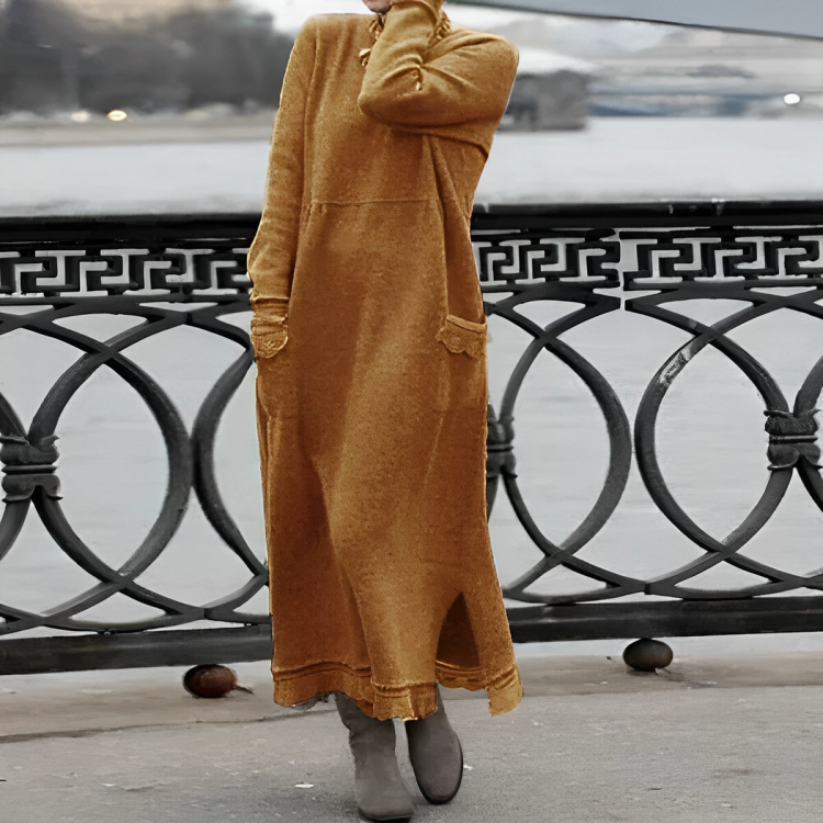 Greta/ Comfortable Belly-Covering Dress