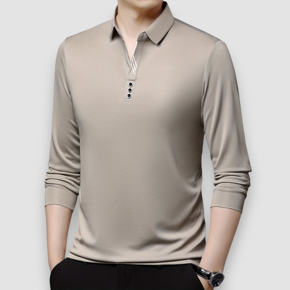 Enzo | Long-Sleeve Business Polo Shirt