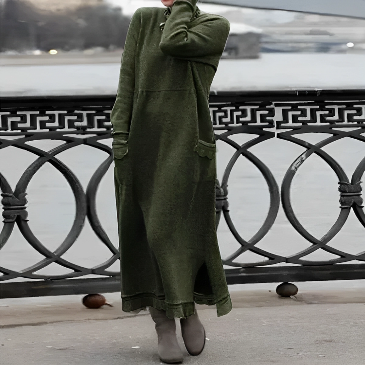 Greta/ Comfortable Belly-Covering Dress