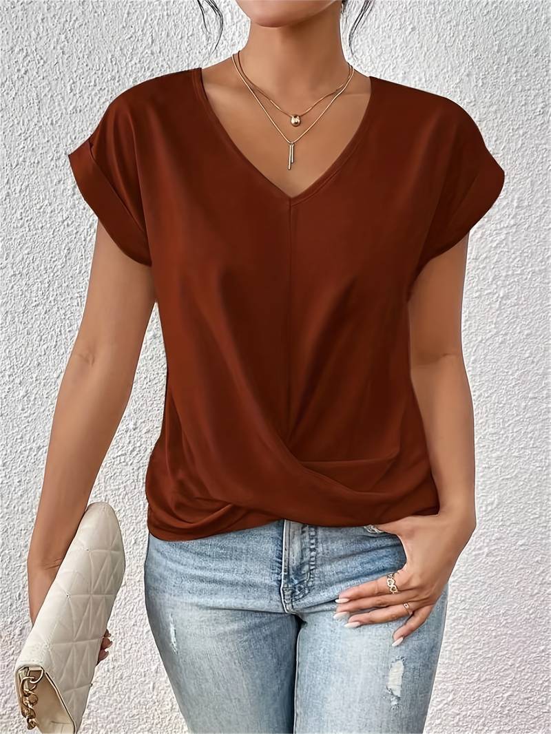 Zinnia - Casual Short Sleeve T-Shirt for Women