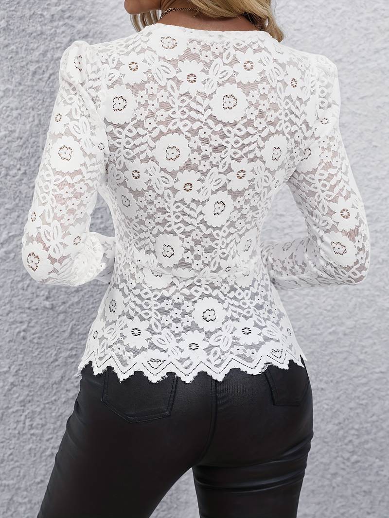 Stella | Long Sleeve Lace Top for Women