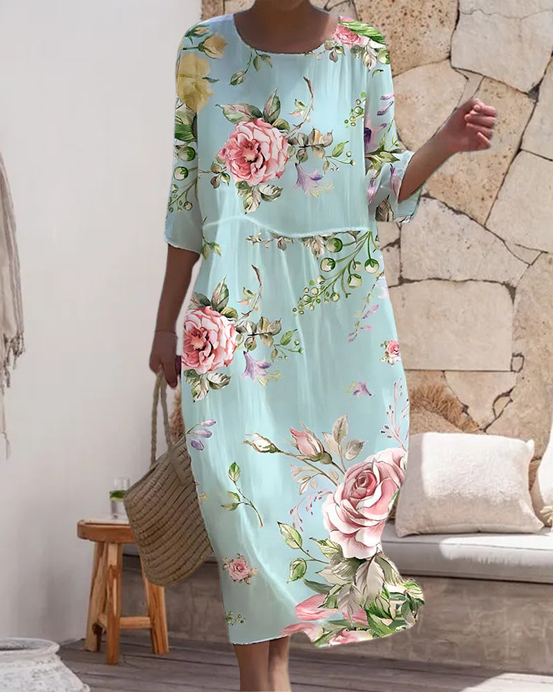 Ruth - Dress with Floral Pattern