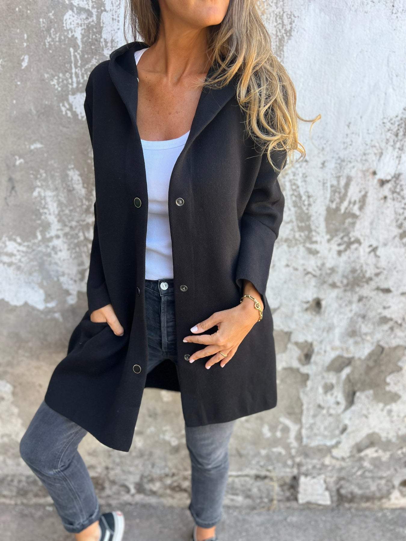 Lisabeth | Casual Single-Breasted Blazer with Hood